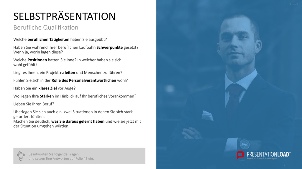 Selbstpräsentation - Geschäftsmann PowerPoint-Vorlage