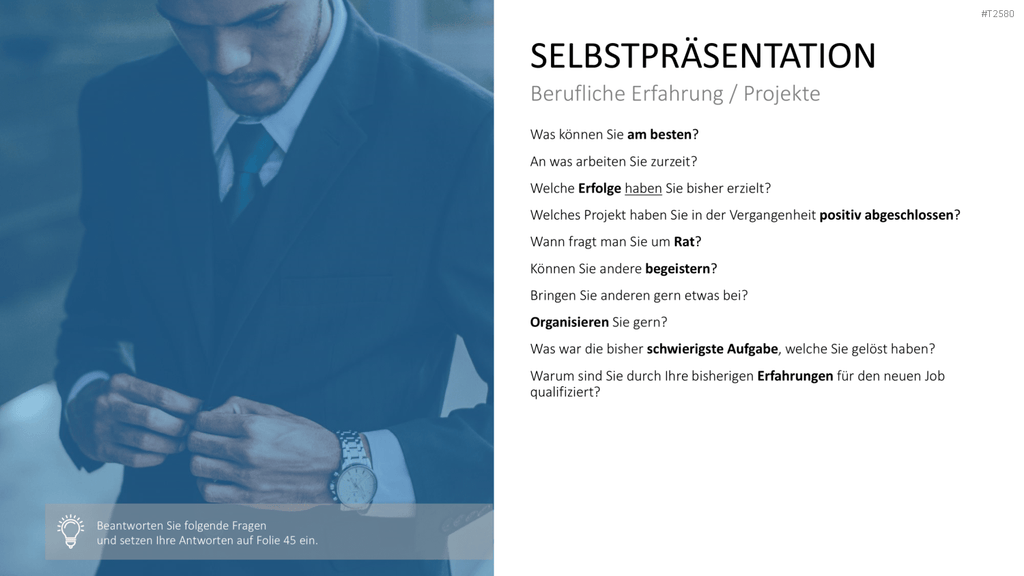 Selbstpräsentation - Geschäftsmann PowerPoint-Vorlage