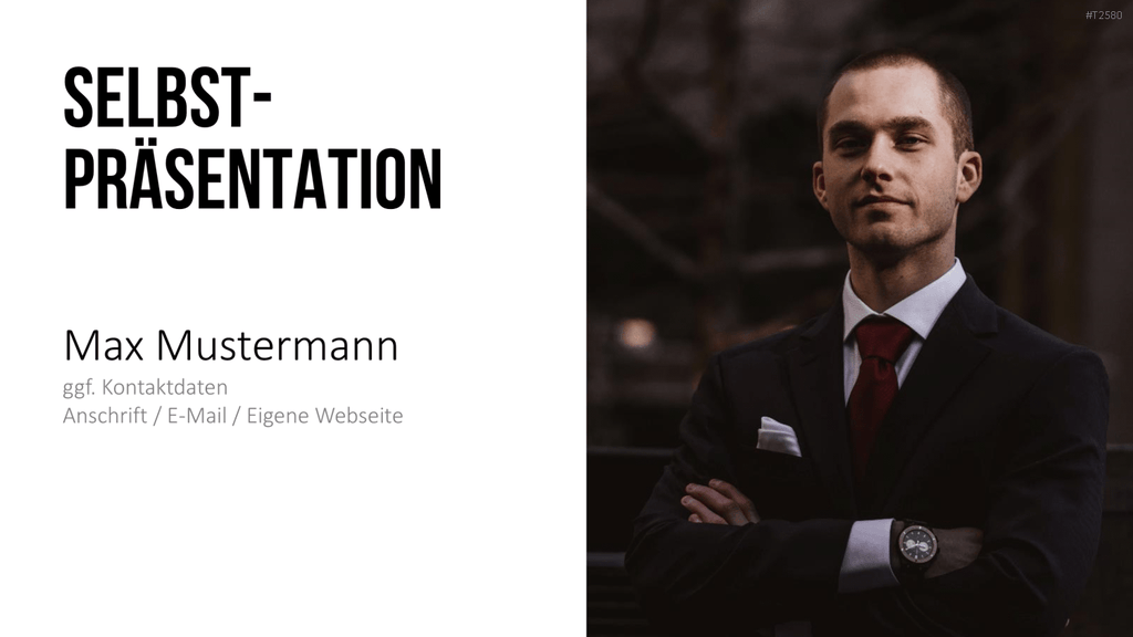 Selbstpräsentation - Geschäftsmann PowerPoint-Vorlage