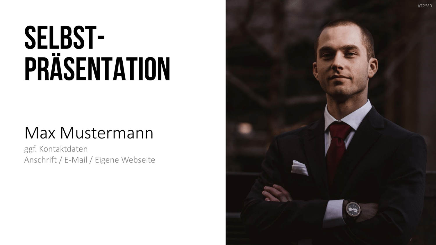Selbstpräsentation - Geschäftsmann PowerPoint-Vorlage