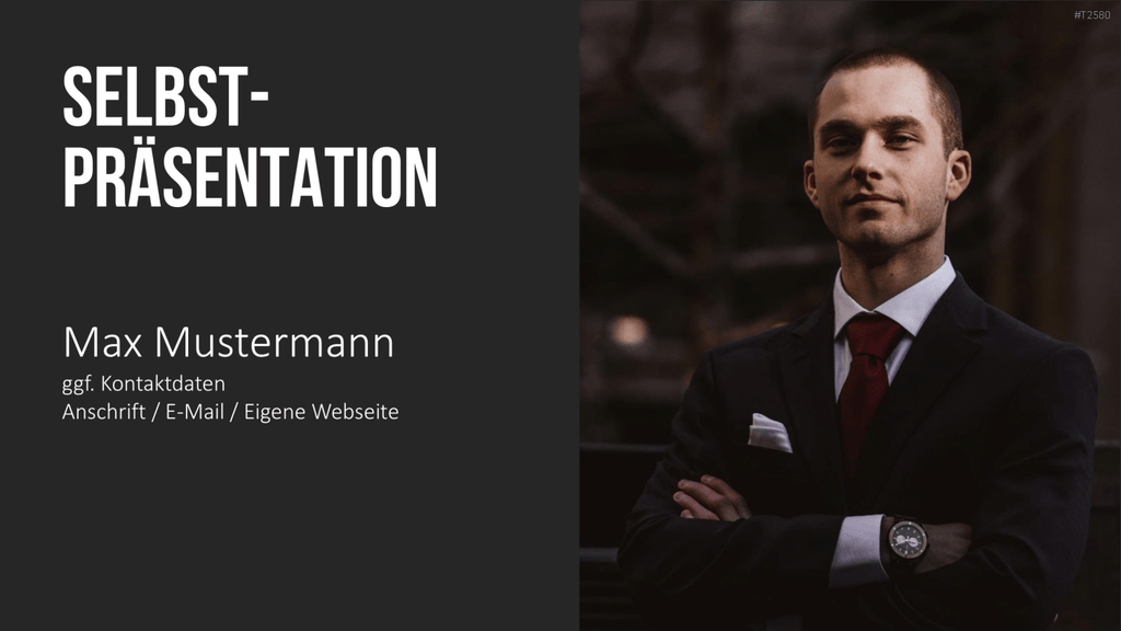 Selbstpräsentation - Geschäftsmann PowerPoint-Vorlage