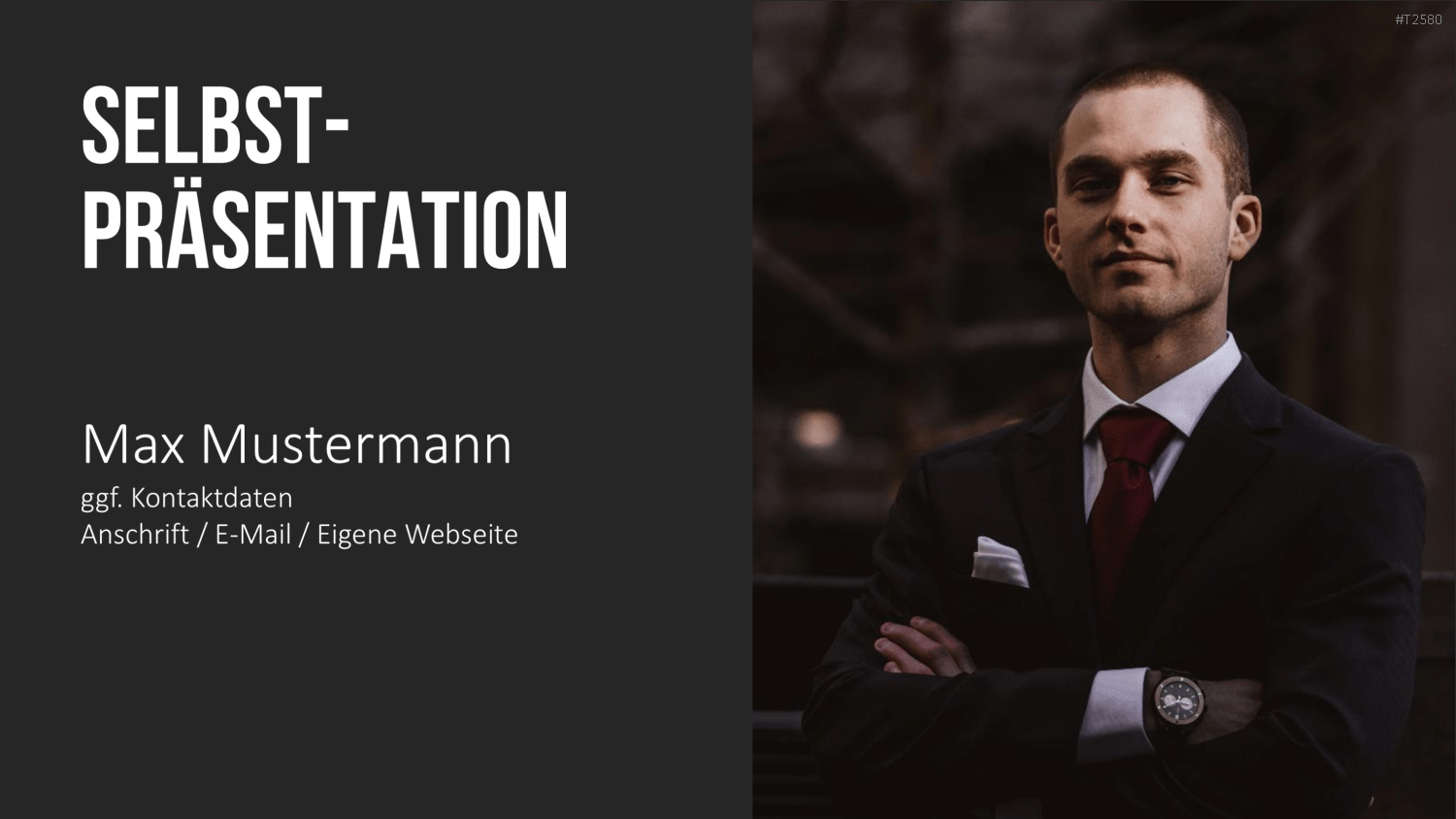 Selbstpräsentation - Geschäftsmann PowerPoint-Vorlage
