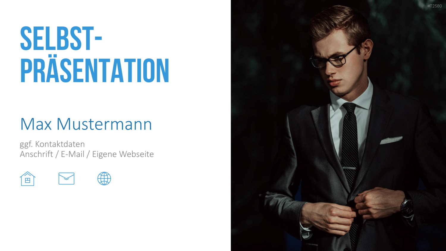 Selbstpräsentation - Geschäftsmann PowerPoint-Vorlage