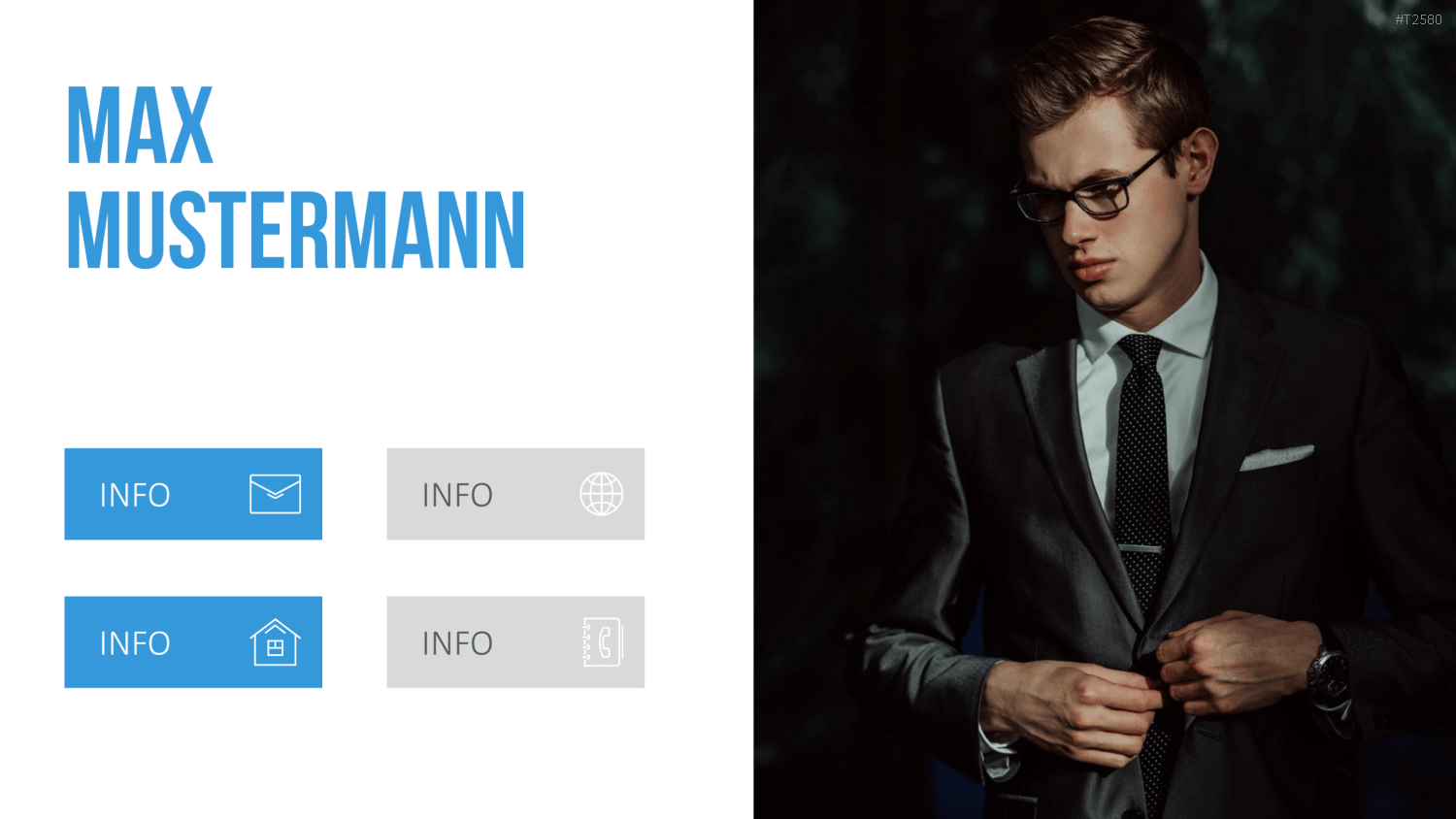 Selbstpräsentation - Geschäftsmann PowerPoint-Vorlage