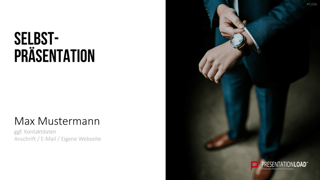 Selbstpräsentation - Geschäftsmann PowerPoint-Vorlage