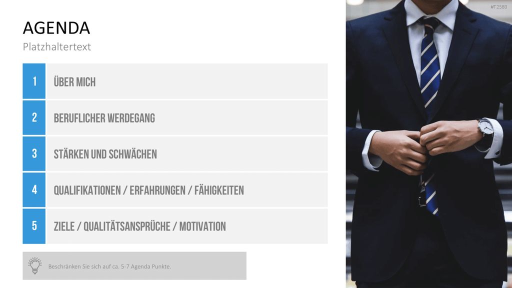 Selbstpräsentation - Geschäftsmann PowerPoint-Vorlage