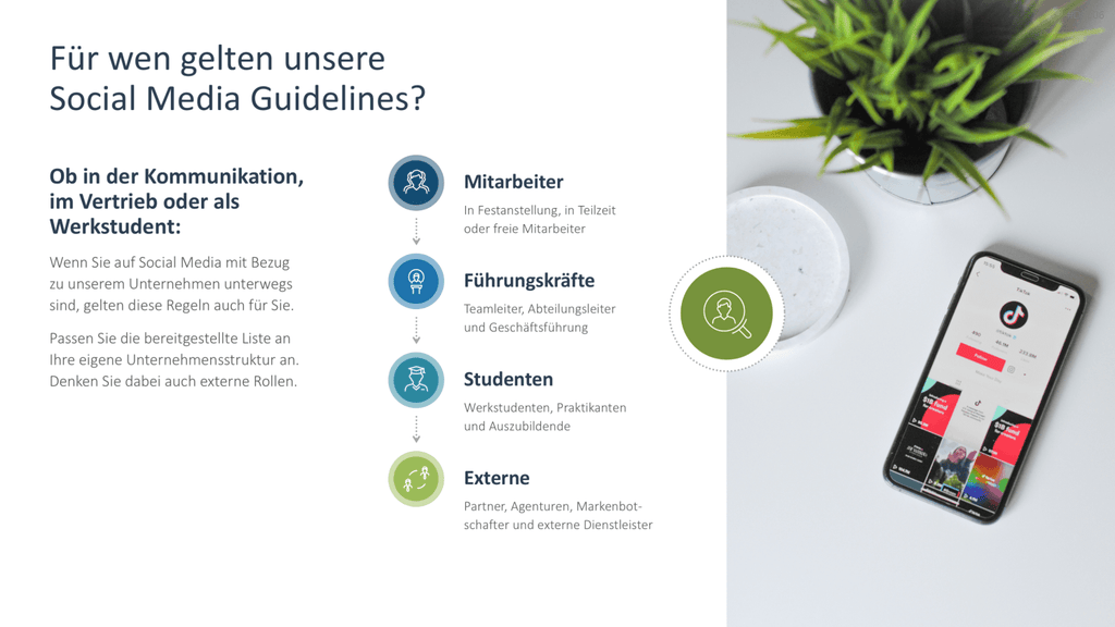 Social Media Guidelines PowerPoint-Vorlage