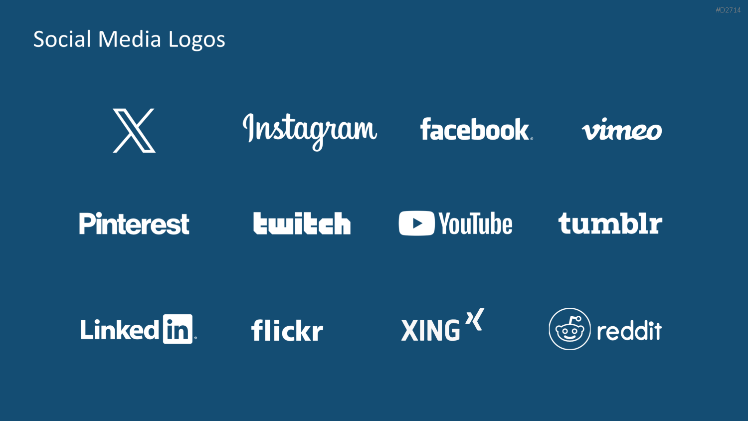 Social-Media-Icons – Tastatur PowerPoint-Vorlage