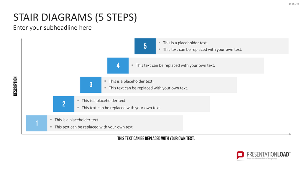 Stufen-Diagramme PowerPoint-Vorlage