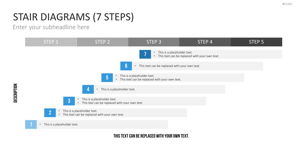 Stufen-Diagramme PowerPoint-Vorlage