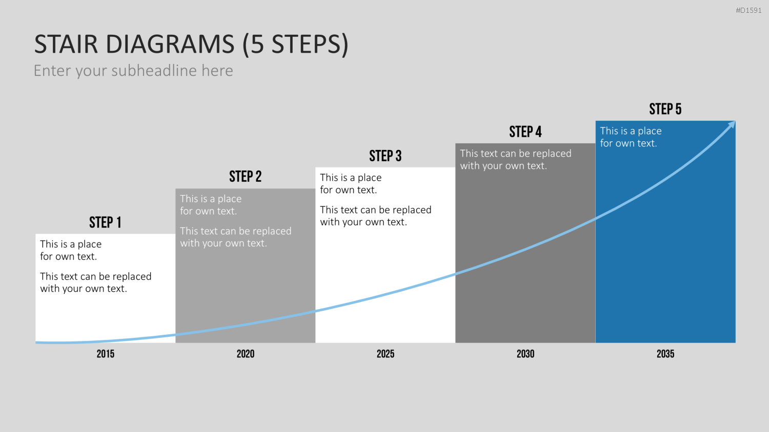 Stufen-Diagramme PowerPoint-Vorlage