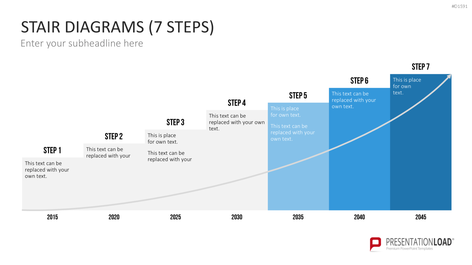 Stufen-Diagramme PowerPoint-Vorlage