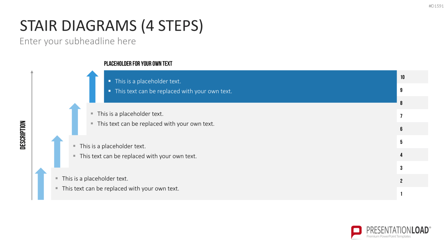 Stufen-Diagramme PowerPoint-Vorlage