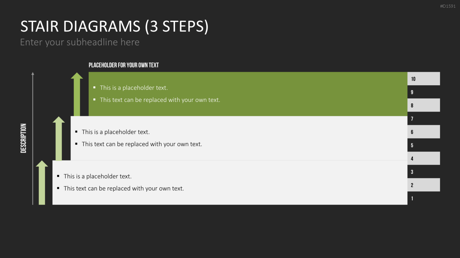 Stufen-Diagramme PowerPoint-Vorlage