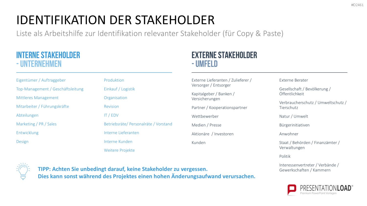 Stakeholder-Analyse PowerPoint-Vorlage