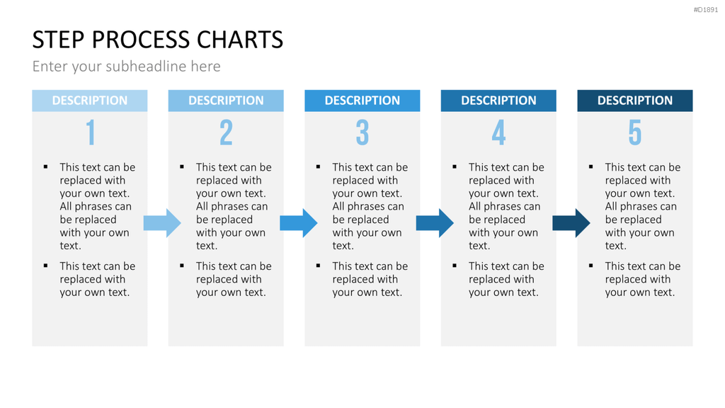 Prozess-Schritte – Text-Boxen PowerPoint-Vorlage