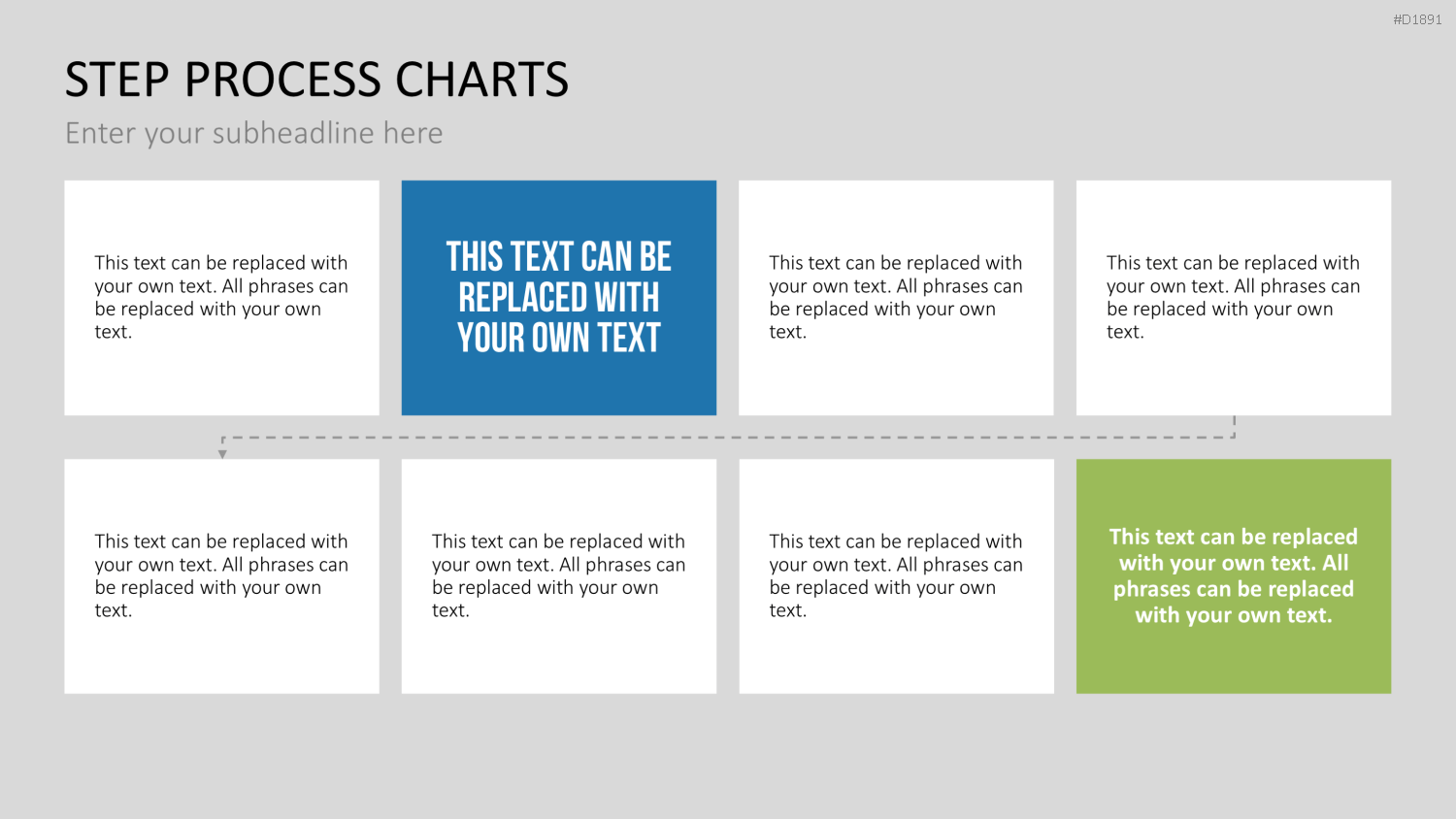 Prozess-Schritte – Text-Boxen PowerPoint-Vorlage