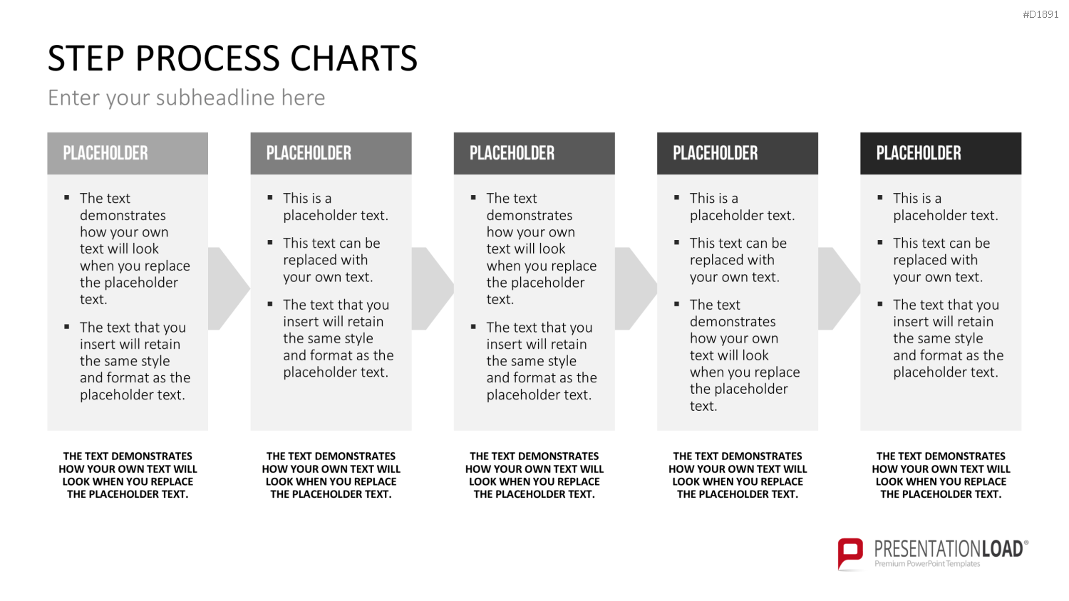 Prozess-Schritte – Text-Boxen PowerPoint-Vorlage