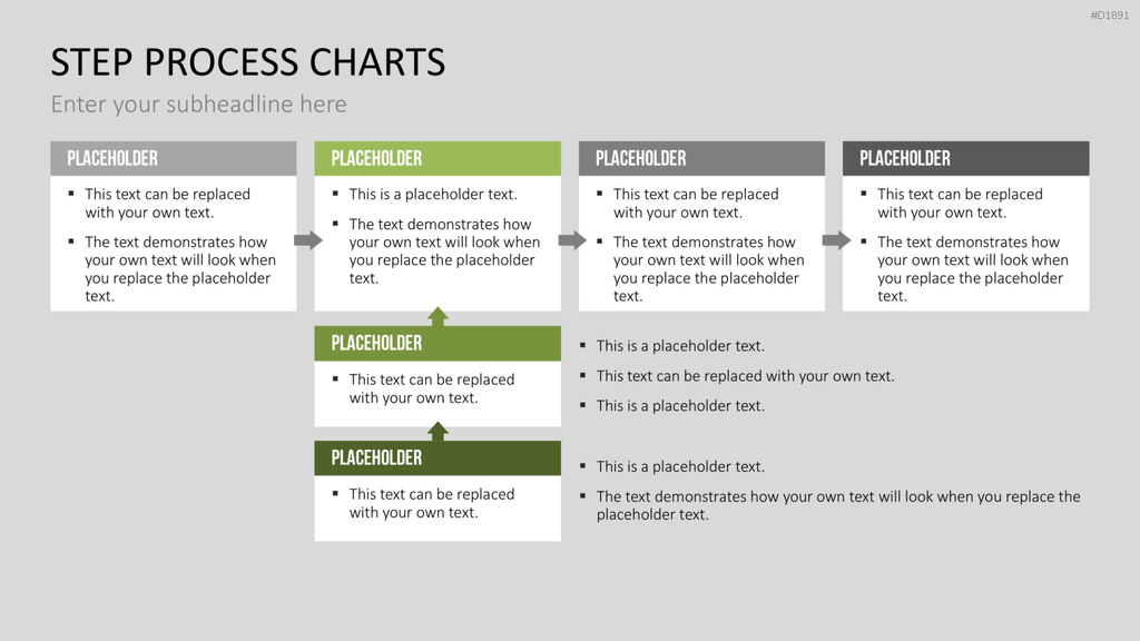 Prozess-Schritte – Text-Boxen PowerPoint-Vorlage
