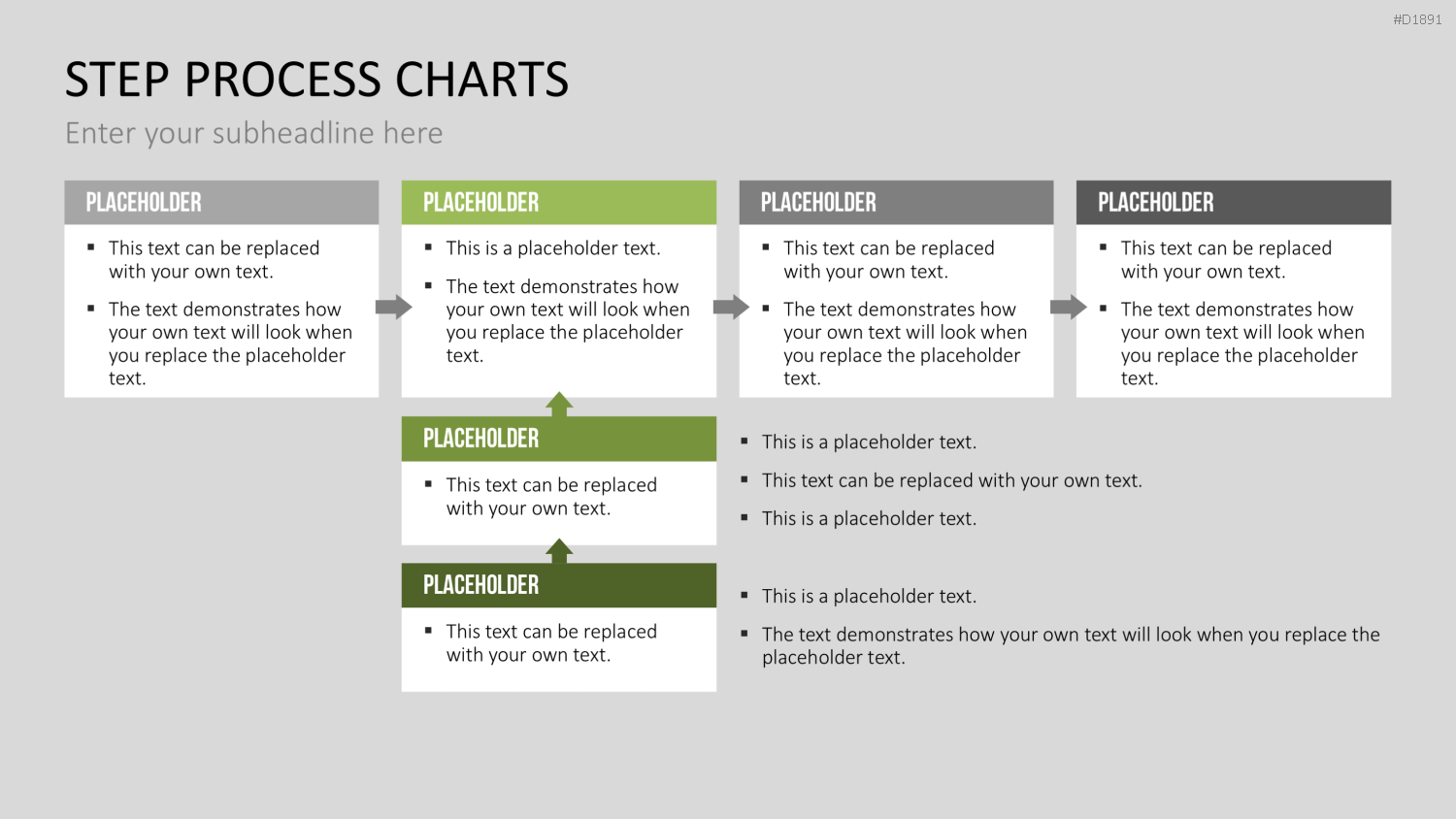 Prozess-Schritte – Text-Boxen PowerPoint-Vorlage