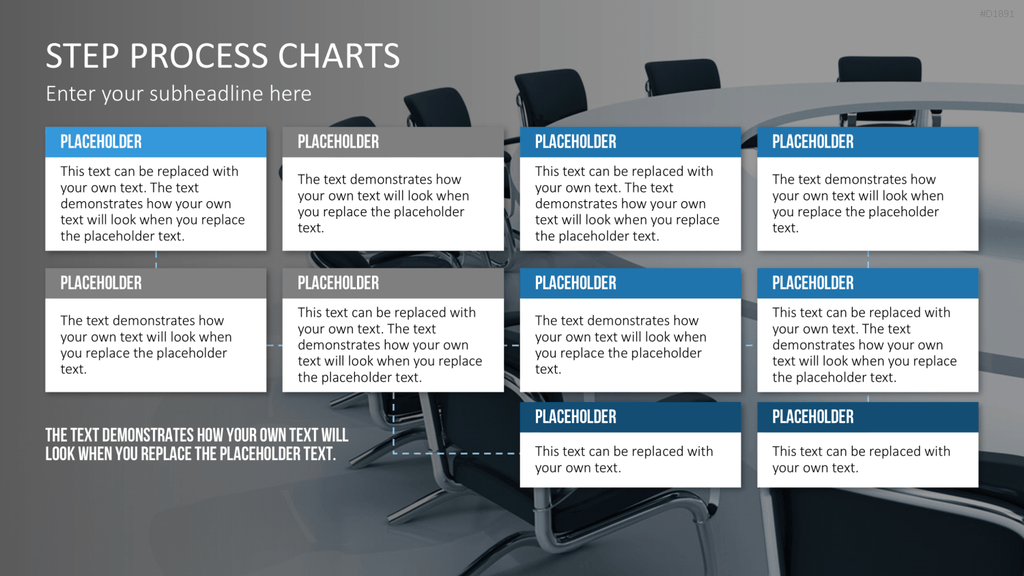 Prozess-Schritte – Text-Boxen PowerPoint-Vorlage