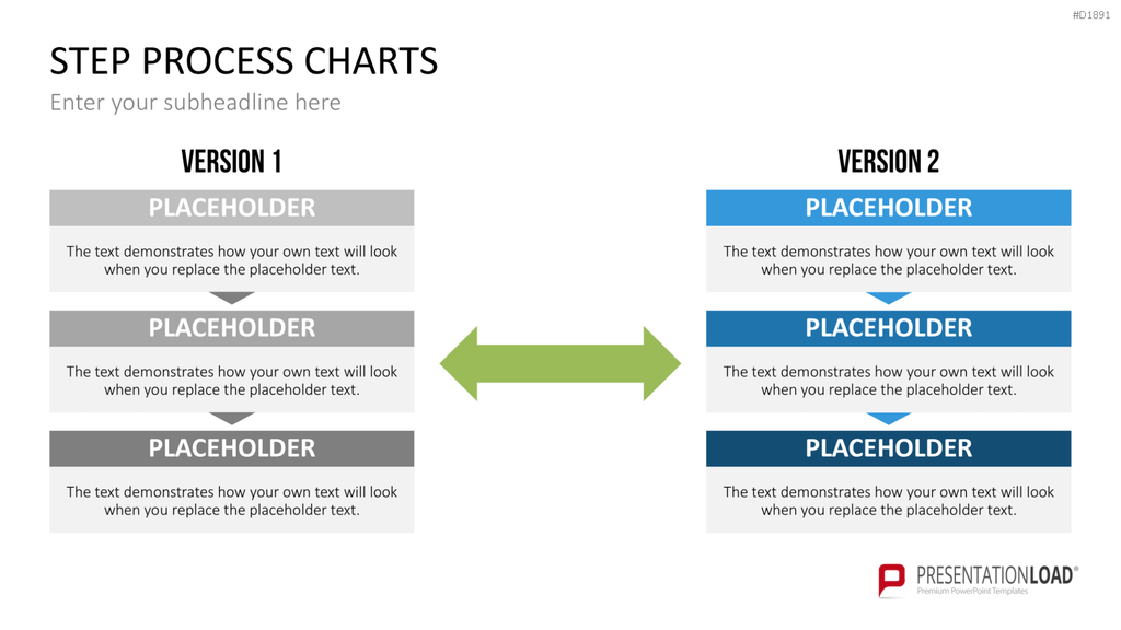 Prozess-Schritte – Text-Boxen PowerPoint-Vorlage