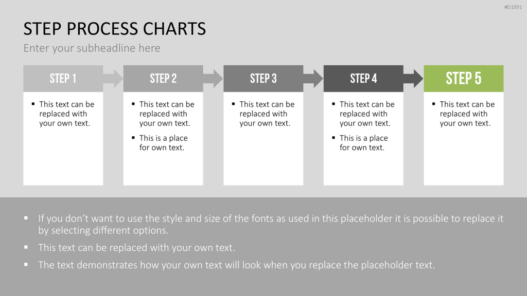 Prozess-Schritte – Text-Boxen PowerPoint-Vorlage