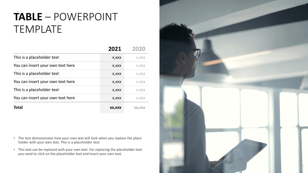 Tabellen PowerPoint-Vorlage