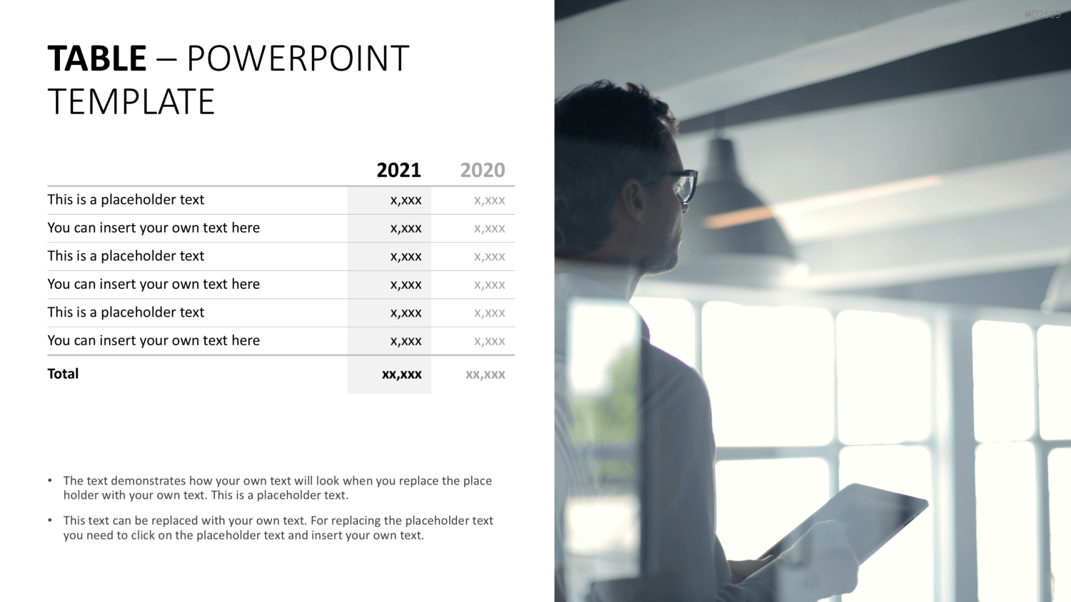 Tabellen PowerPoint-Vorlage