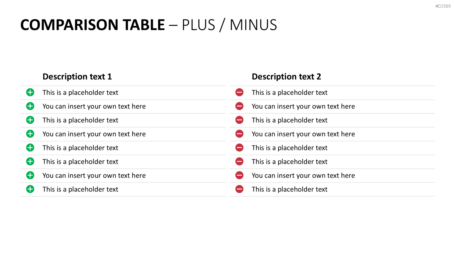 Tabellen PowerPoint-Vorlage