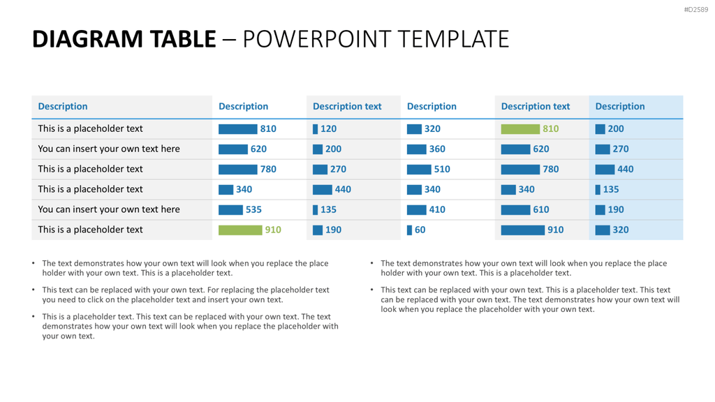 Tabellen PowerPoint-Vorlage