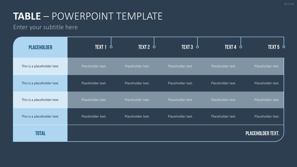 Tabellen PowerPoint-Vorlage
