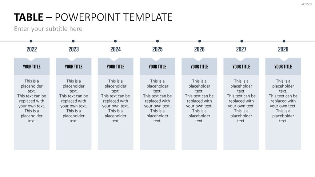 Tabellen PowerPoint-Vorlage