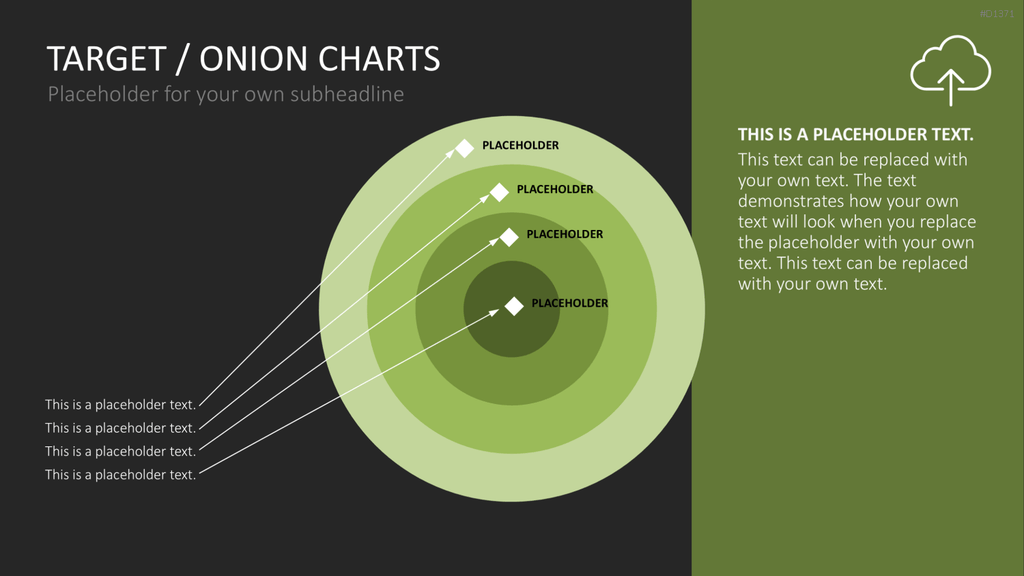 Zielscheiben-Charts PowerPoint-Vorlage