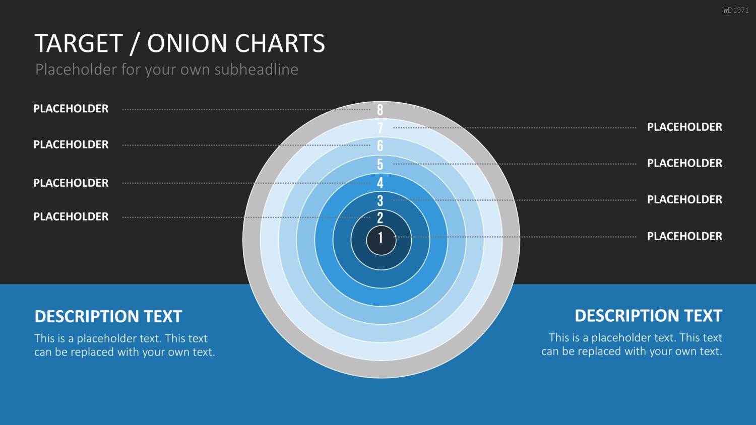 Zielscheiben-Charts PowerPoint-Vorlage