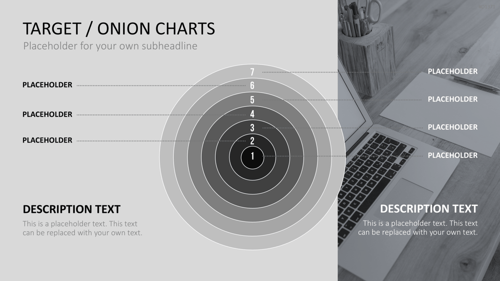 Zielscheiben-Charts PowerPoint-Vorlage