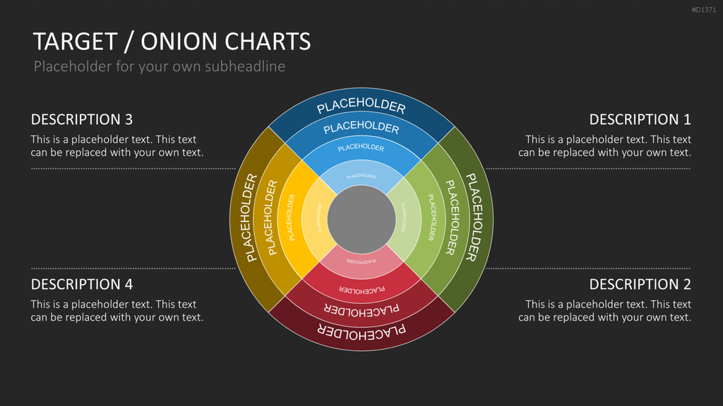 Zielscheiben-Charts PowerPoint-Vorlage