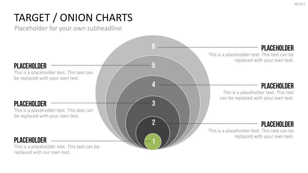 Zielscheiben-Charts PowerPoint-Vorlage
