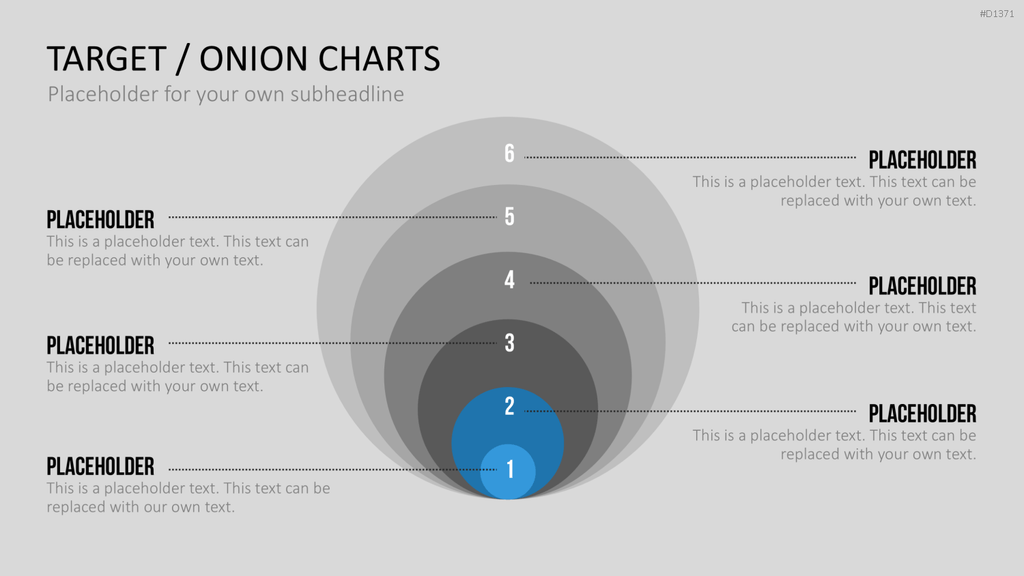 Zielscheiben-Charts PowerPoint-Vorlage