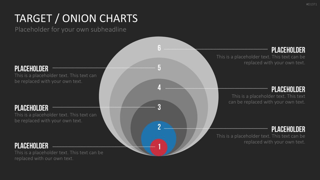 Zielscheiben-Charts PowerPoint-Vorlage