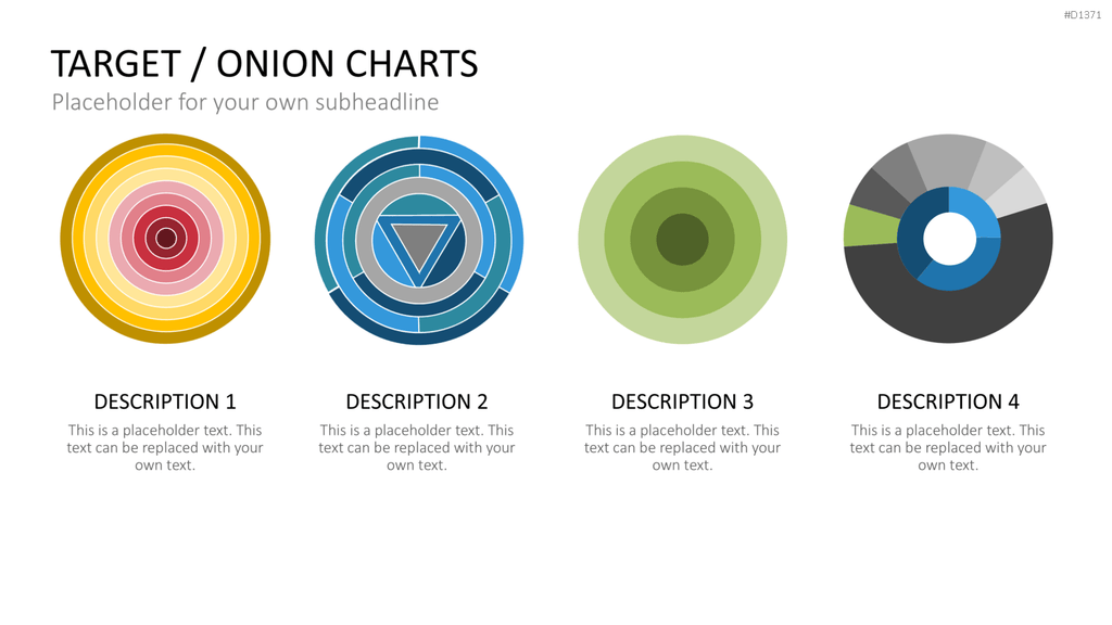 Zielscheiben-Charts PowerPoint-Vorlage