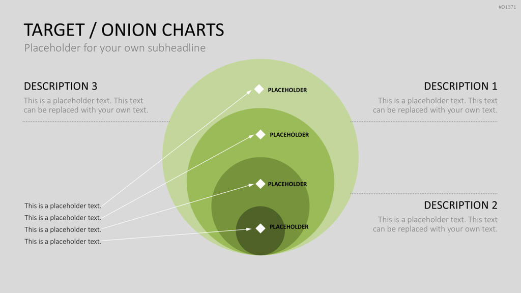 Zielscheiben-Charts PowerPoint-Vorlage