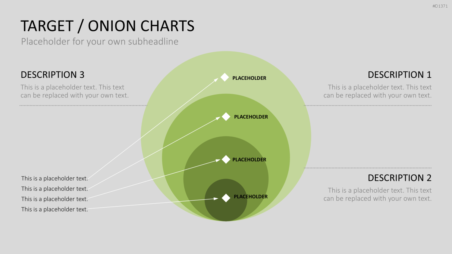 Zielscheiben-Charts PowerPoint-Vorlage