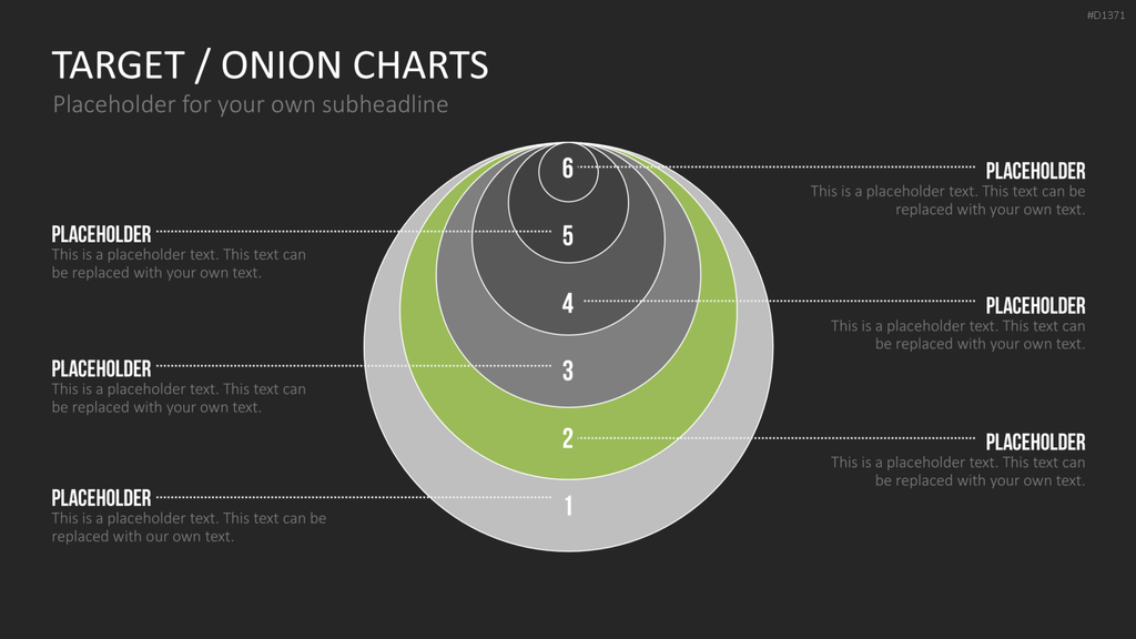 Zielscheiben-Charts PowerPoint-Vorlage