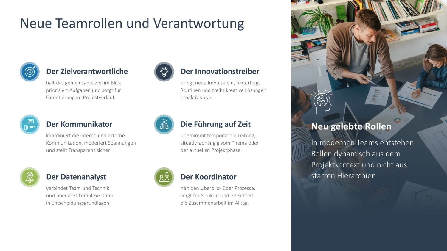 Business-Team arbeitet an Präsentation