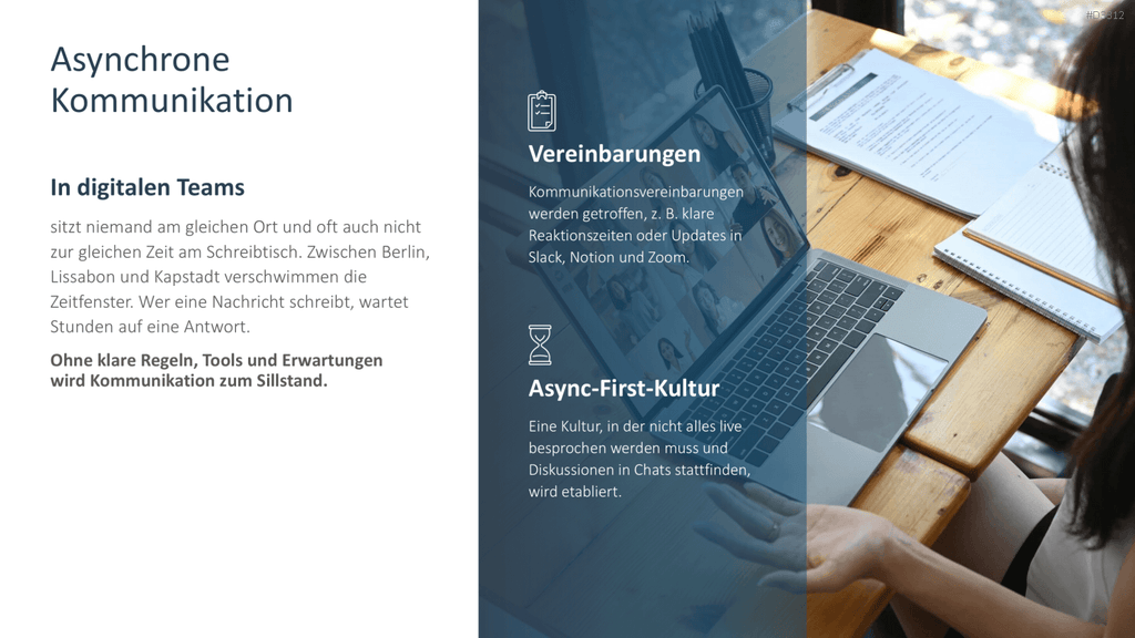 Laptop, Notizbuch, Hände, Business-Meeting