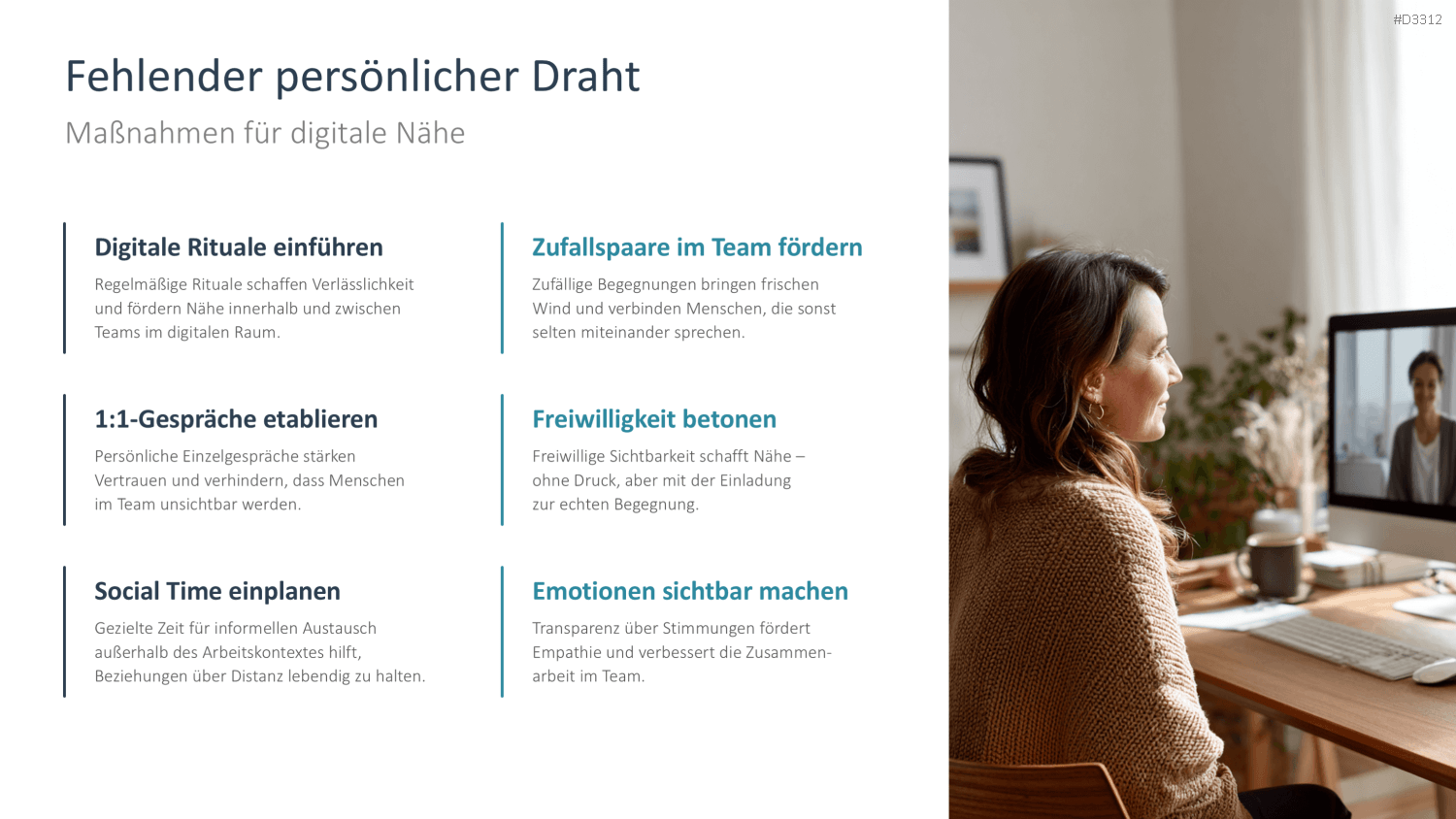 Frau Videokonferenz, PowerPoint Präsentation
