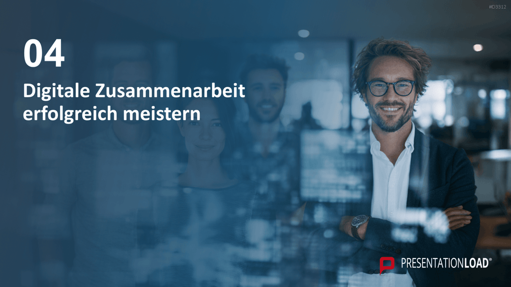 Business-Team, digitale Zusammenarbeit, Präsentation