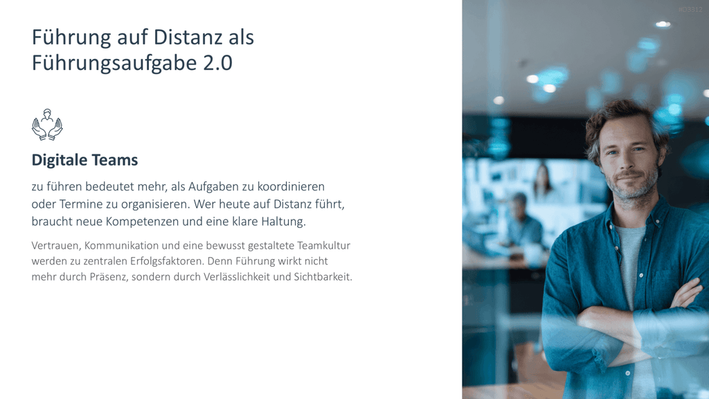 Businessmann, digitale Teams, Präsentation, Büro