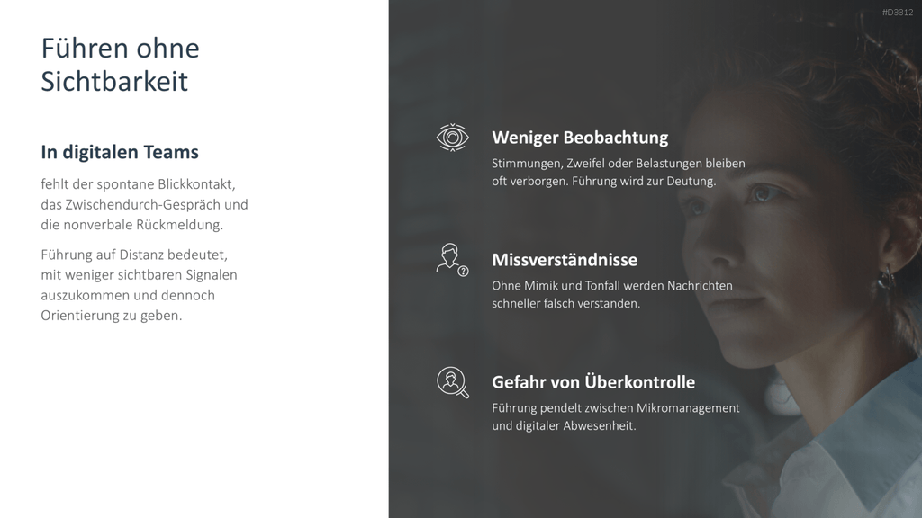 Businessfrau, Präsentation, Icons, Text, dunkel